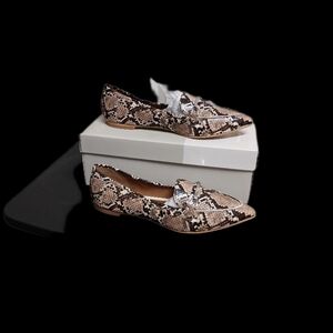 Snakeskin Patterned Loafers